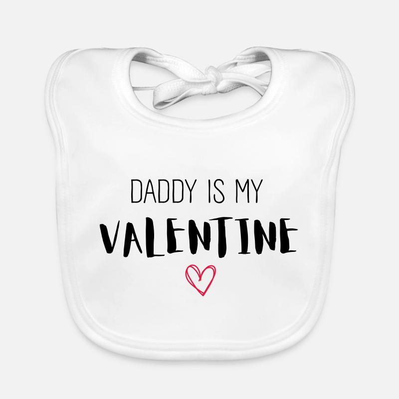 DADDY IS MY VALENTINE Baby Bio-Lätzchen