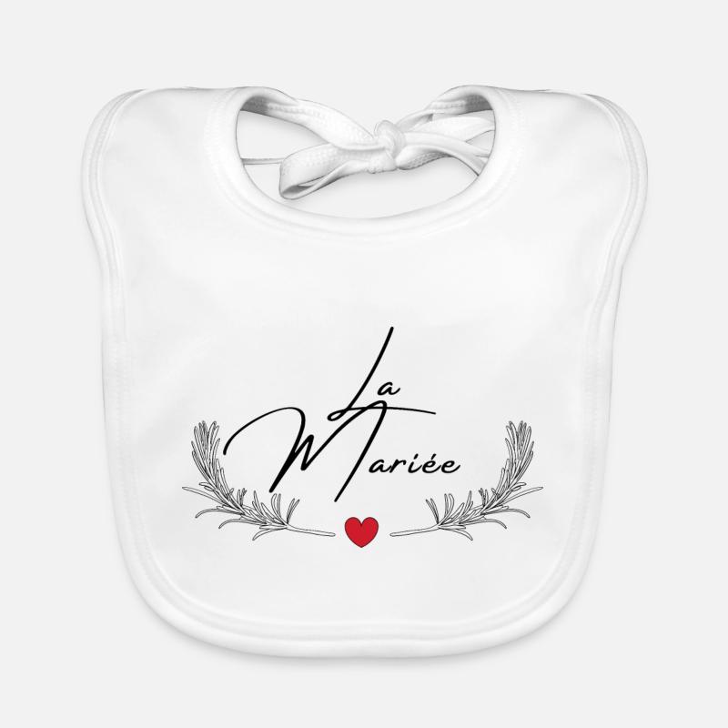 The Bride - Matching tshirt Organic Baby Bibs