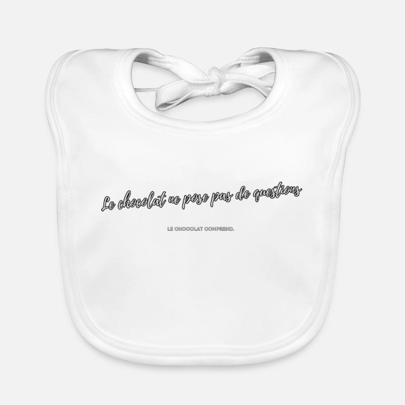 Le chocolat comprend Bavoir bio Bébé