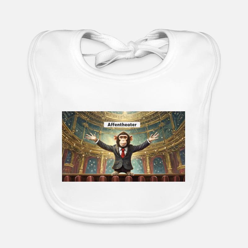 Jeu de mots sur l’expression ambiguë – Affentheater (farce) Bavoir bio Bébé