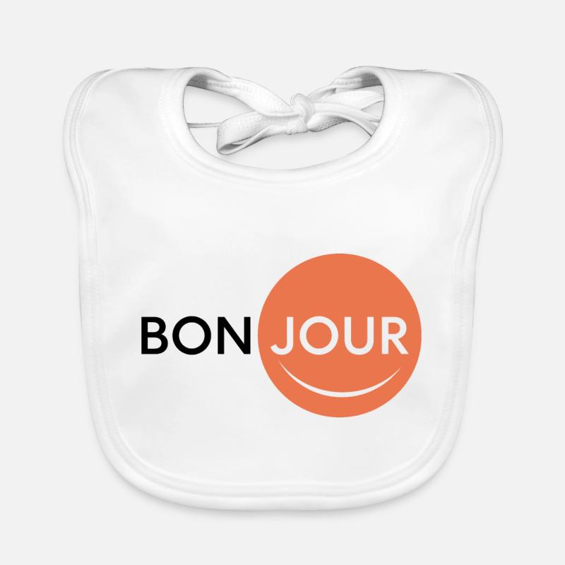 Bonjour - Une salutation élégante pour commencer l Bavoir bio Bébé