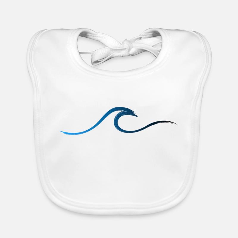 Vague vague Surf Eau Rat Surfer Bavoir bio Bébé