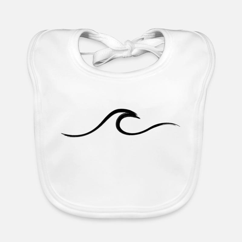 Wave wave Surfing Water Rat Surfer Organic Baby Bibs