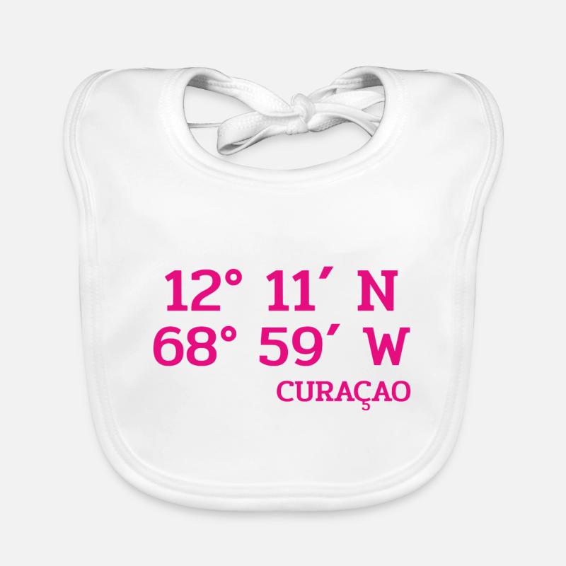 Curacao Coordinates - Coordinates - Caribbean Organic Baby Bibs