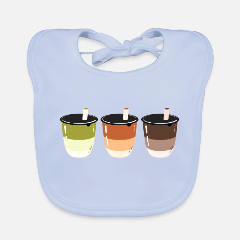 Bubble Tea- Drink- Logo design Organic Baby Bibs