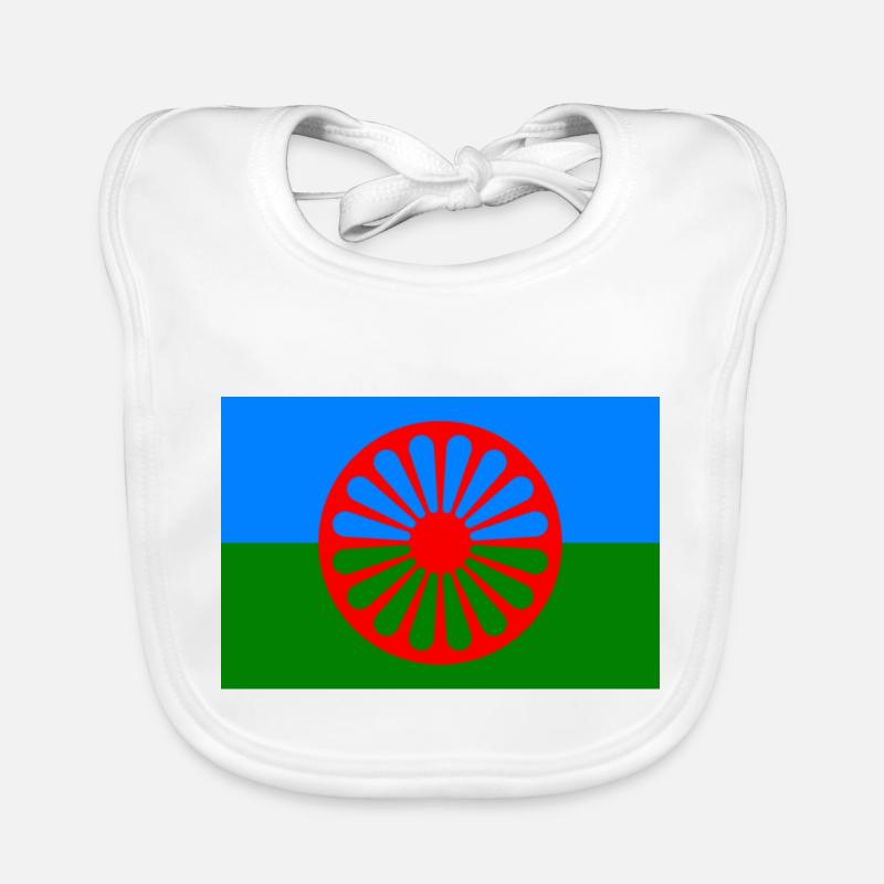 115552801 179234121 Roma flags Organic Baby Bibs