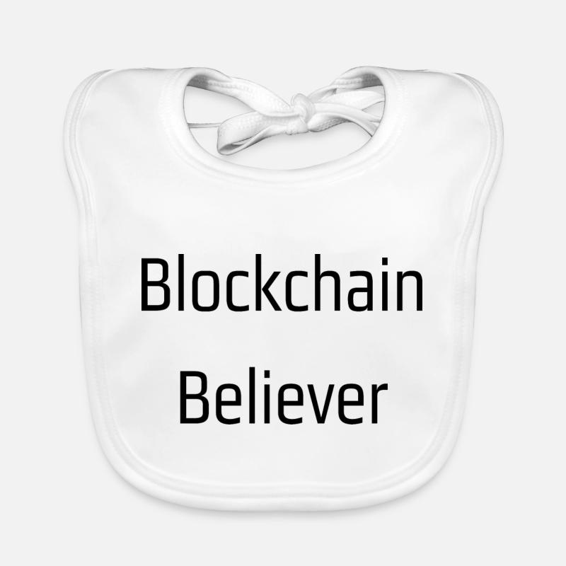 Adepte de la blockchain - Bavoir bio Bébé - blanc