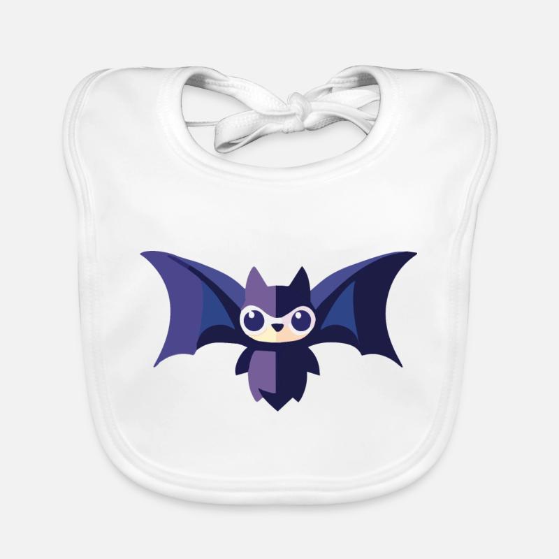 Bat with a face Organic Baby Bibs
