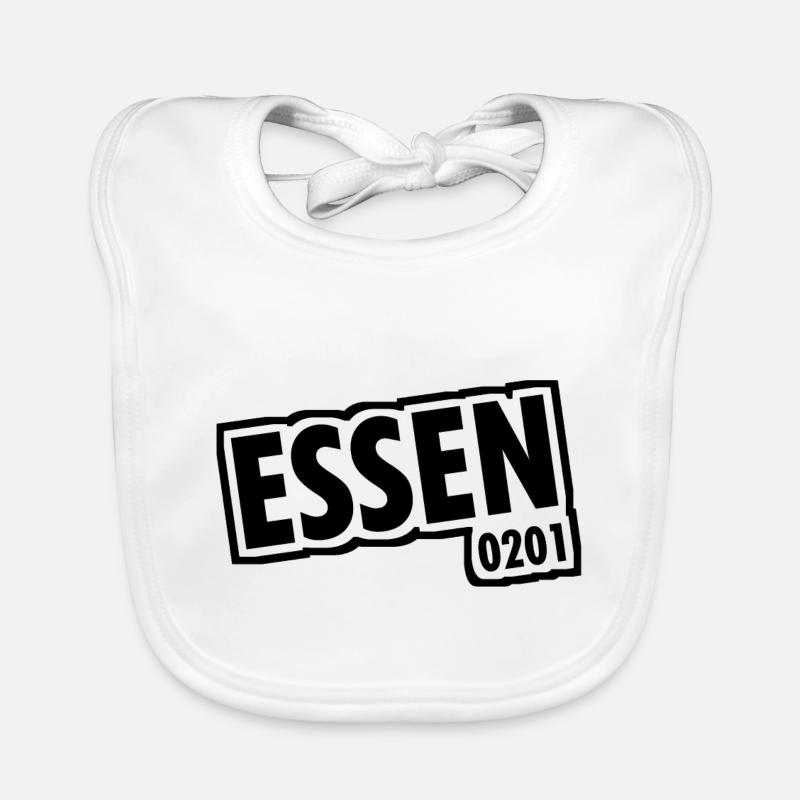 Essen - 0201 - Area Code - Slogan Organic Baby Bibs