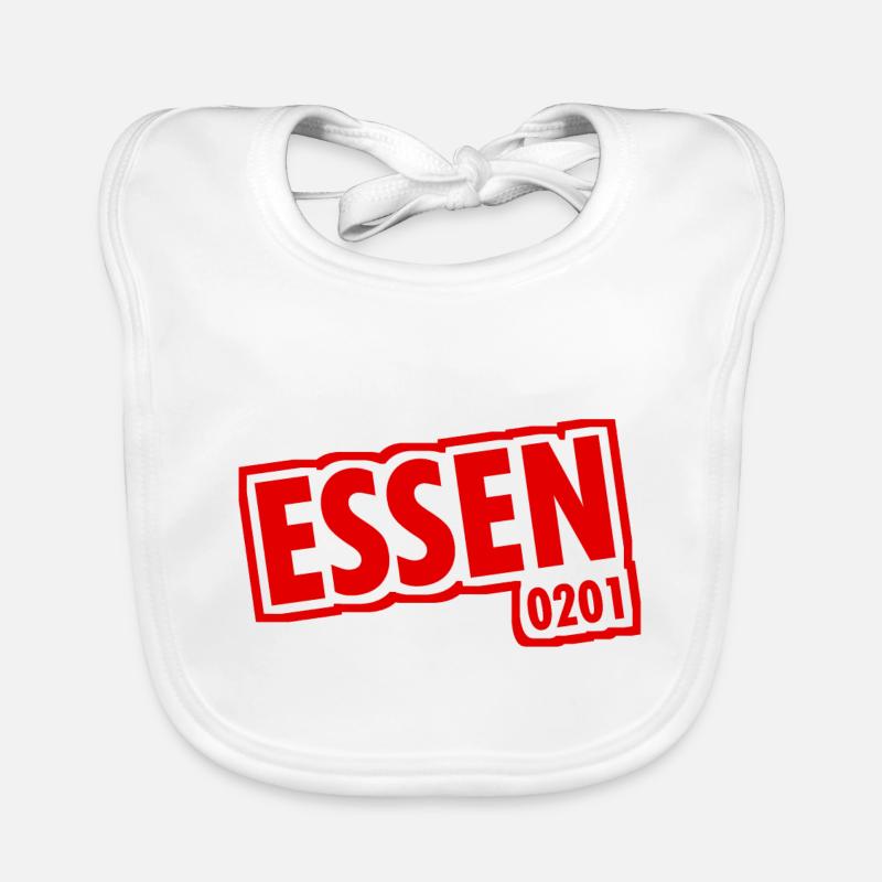 Essen - 0201 - Area Code - Slogan Organic Baby Bibs