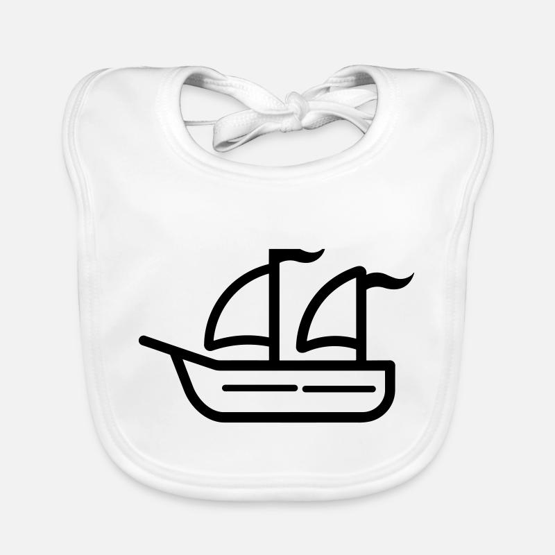 Piratenschiff Baby Bio-Lätzchen