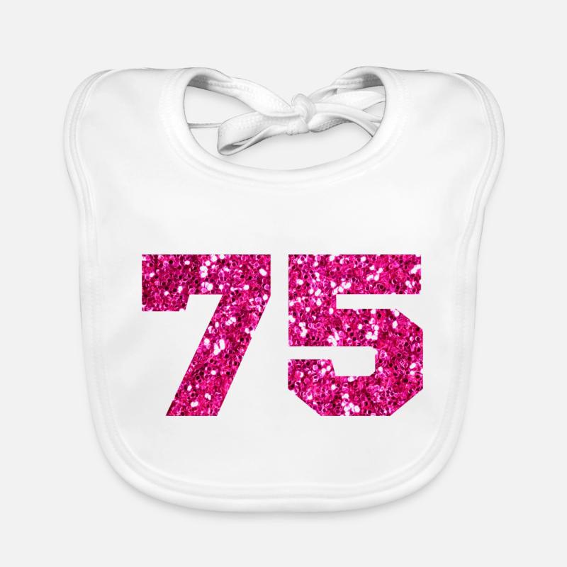 75 paillettes rose - 75e anniversaire Bavoir bio Bébé