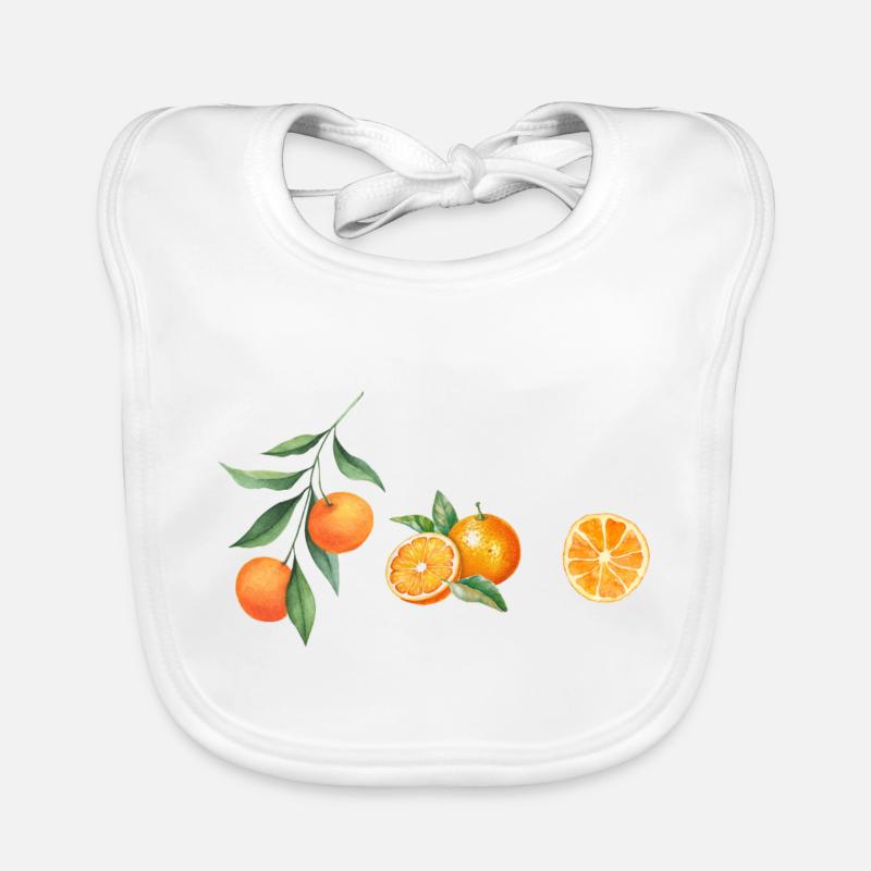 orange orange orange Bavoir bio Bébé