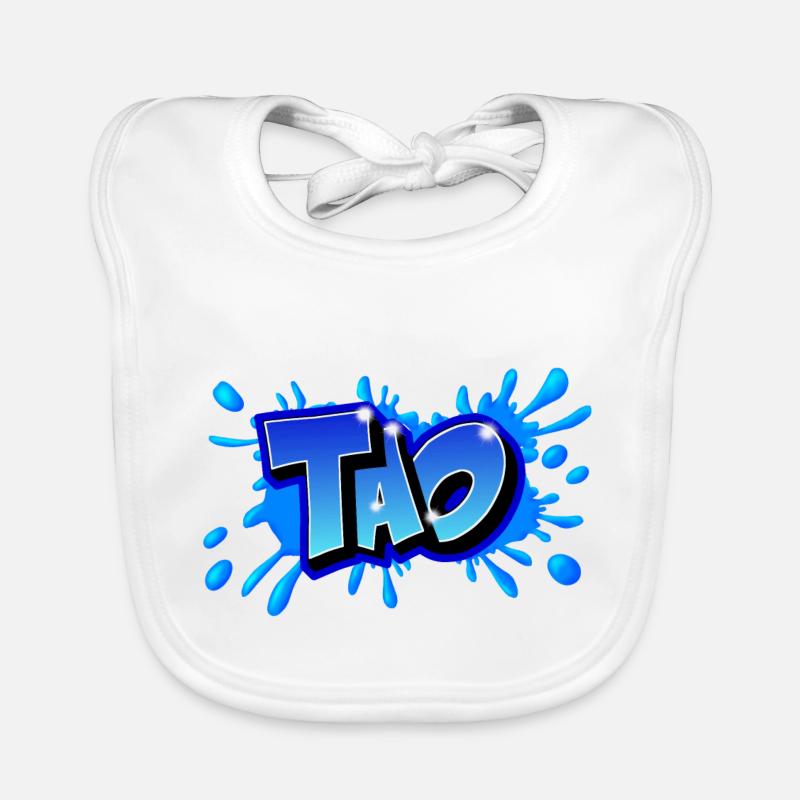 Graffiti "TAO" printable on everything Organic Baby Bibs