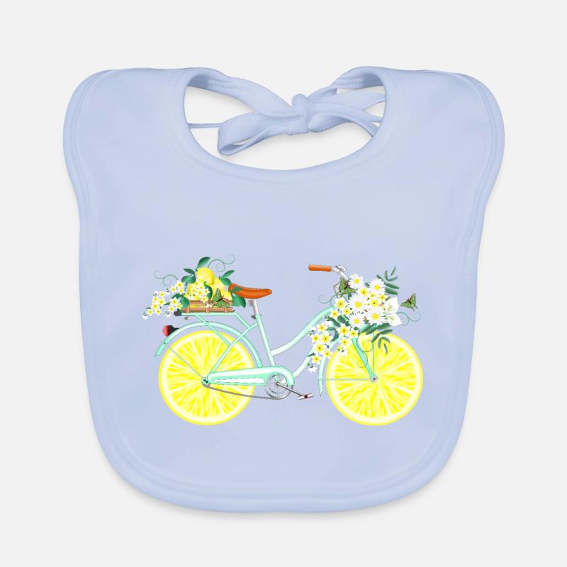 Bicycle with lemons Organic Baby Bibs