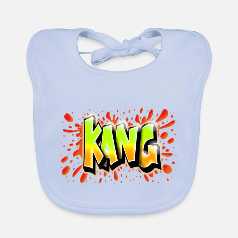 KANG GRAFFITI NAME DRUCK Baby Bio-Lätzchen