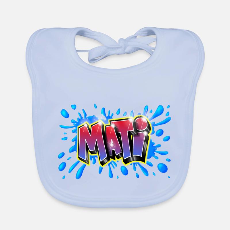 Mati graffiti printable on everything Organic Baby Bibs