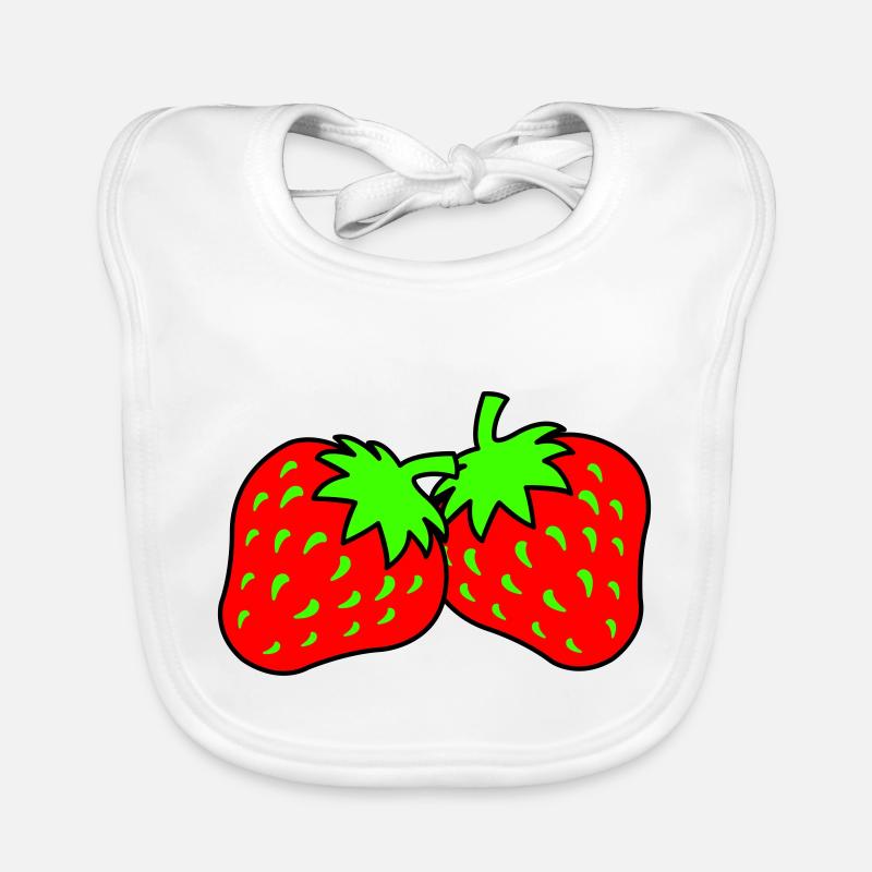 Fraises Bavoir bio Bébé