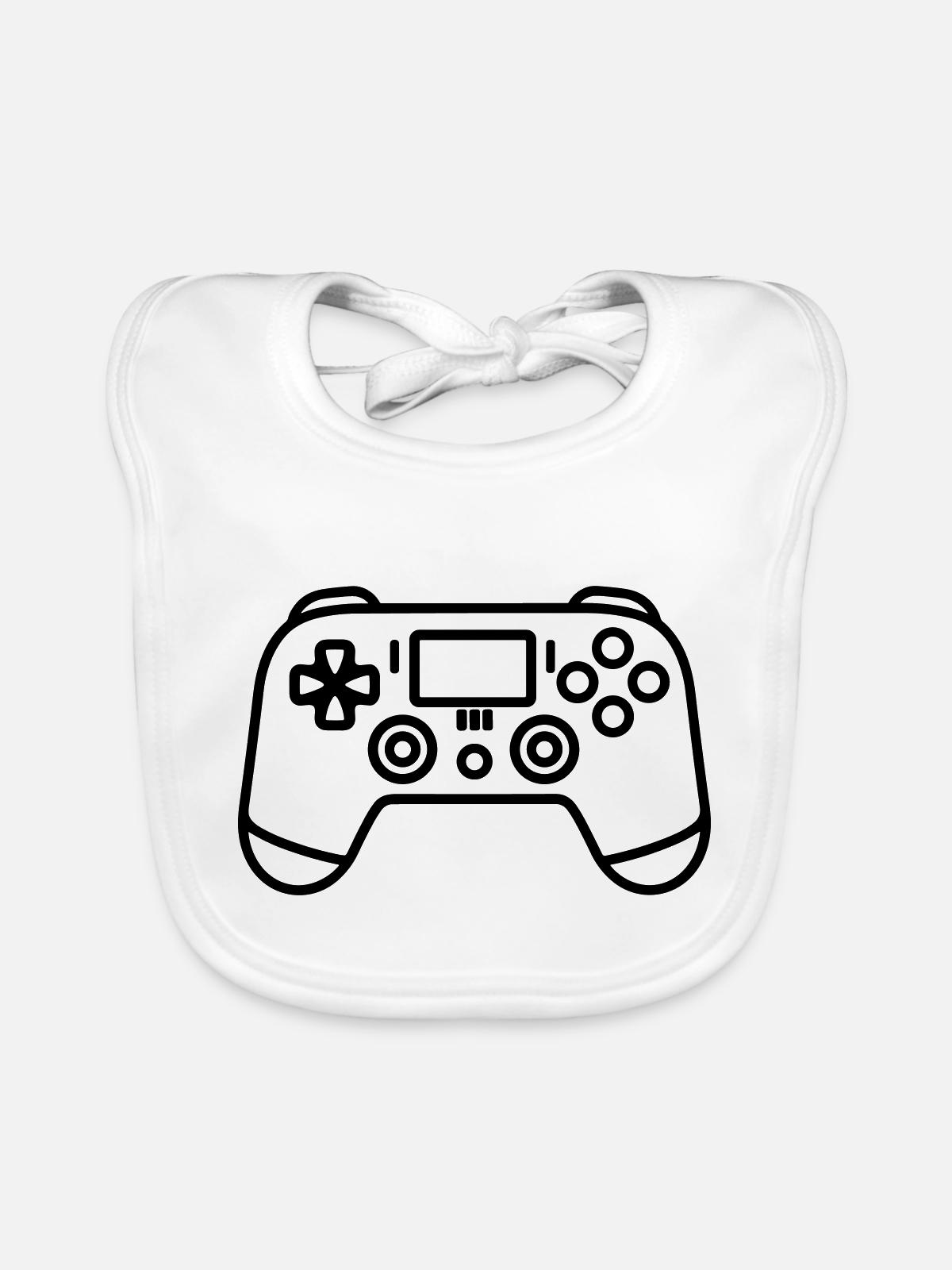 Controller für Videospiele - Baby Bio-Lätzchen - Weiß - Vorne