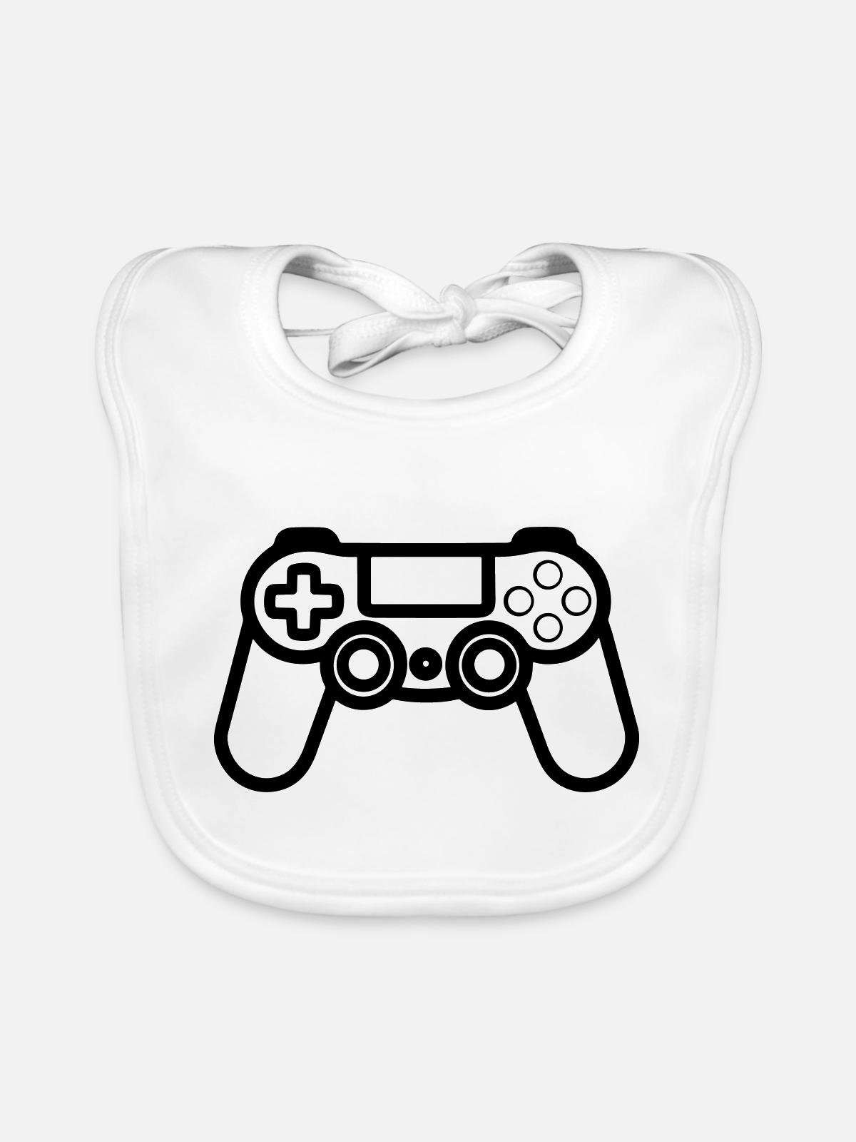 Controller für Videospiele - Baby Bio-Lätzchen - Weiß - Vorne