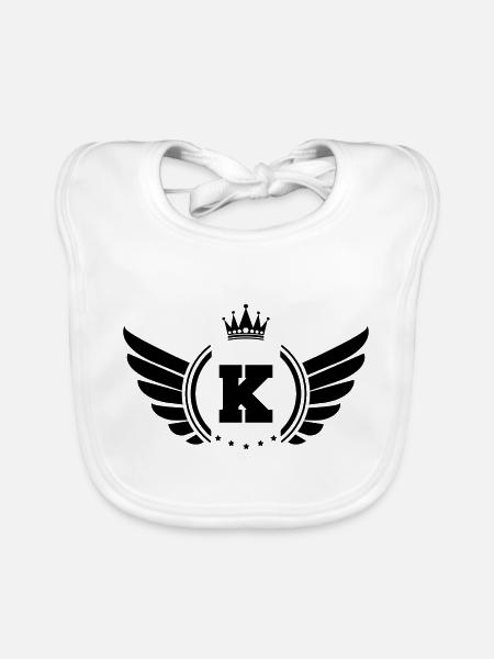 wappen k - Baby Bio-Lätzchen - Weiß - Vorne