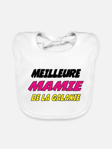 BEST GRANNY IN THE GALAXY - Organic Baby Bibs - white - Front