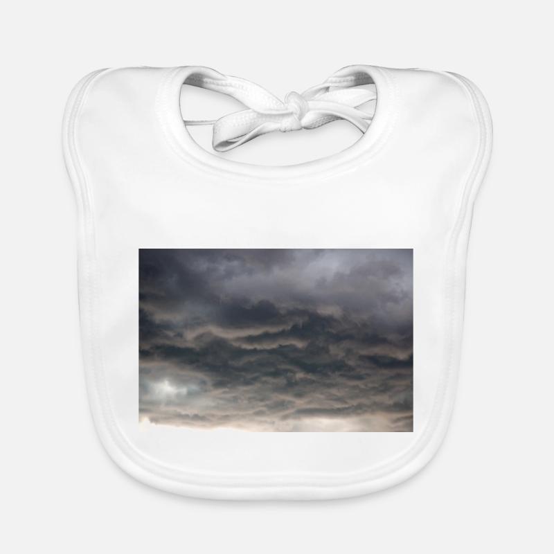 Dark Cloud Formations at a storm Organic Baby Bibs