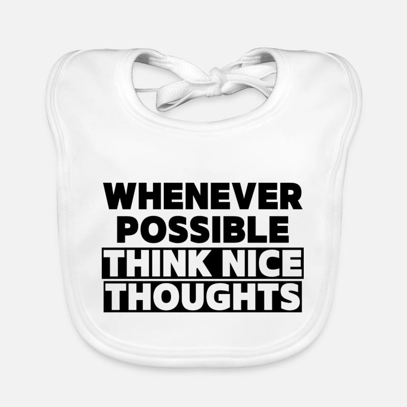 Think Nice Thoughts Organic Baby Bibs
