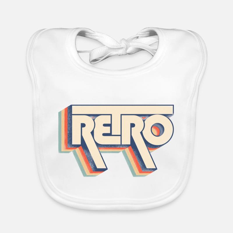 Retro Style Organic Baby Bibs