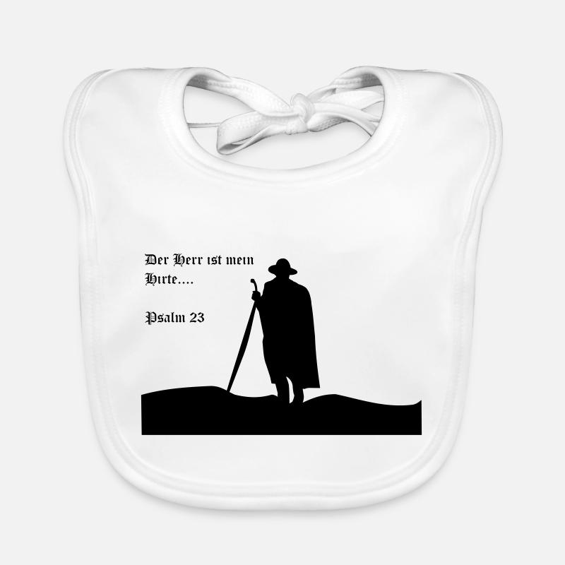 Der Herr ist mein Hirte Baby Bio-Lätzchen