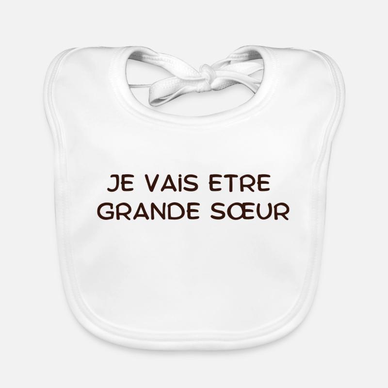 Ich werde eine große Schwester sein Baby Bio-Lätzchen