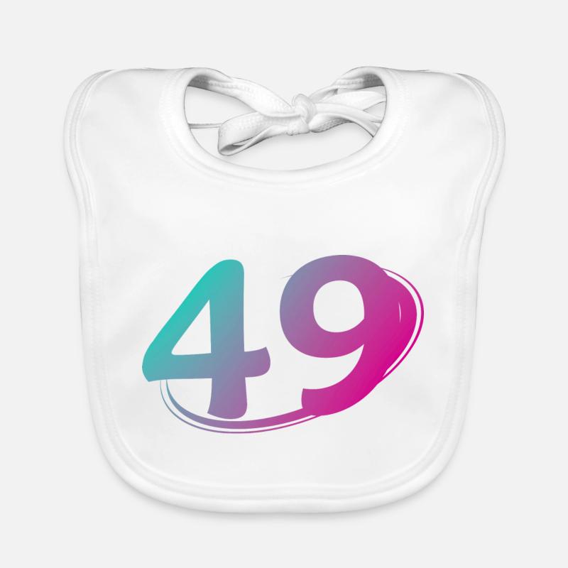 Numéro 49 multicolore Bavoir bio Bébé