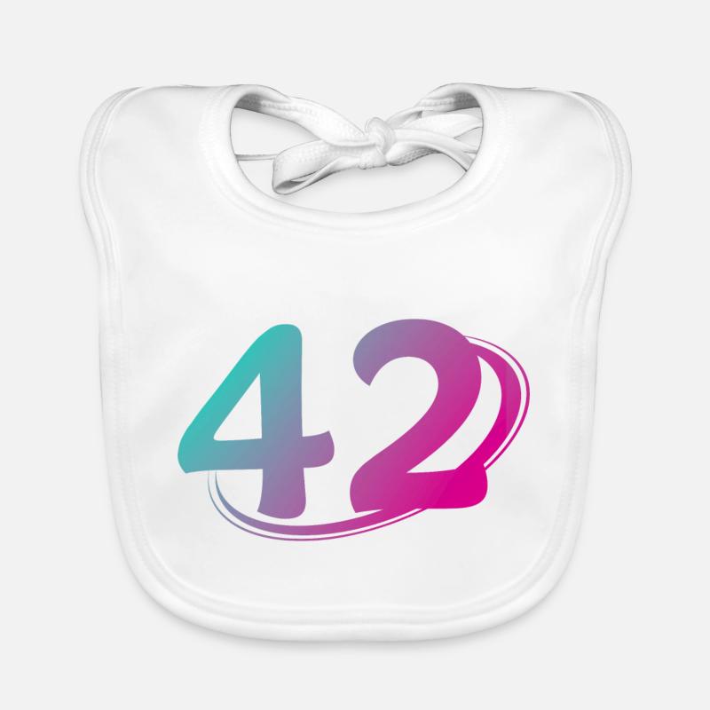 Numéro 42 multicolore Bavoir bio Bébé