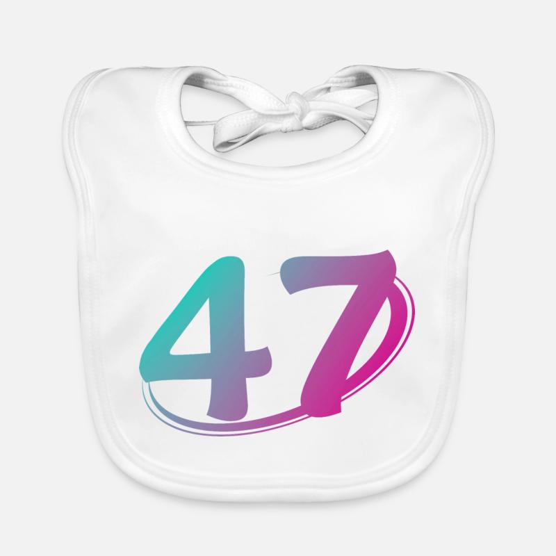 Numéro 47 multicolore Bavoir bio Bébé