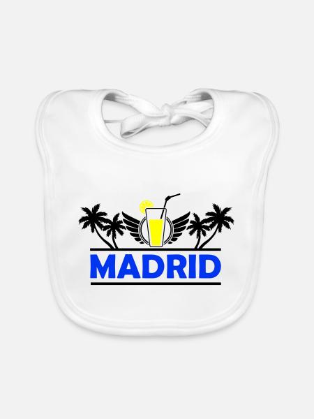 Madrid 2 - Bavoir bio Bébé - blanc - Devant