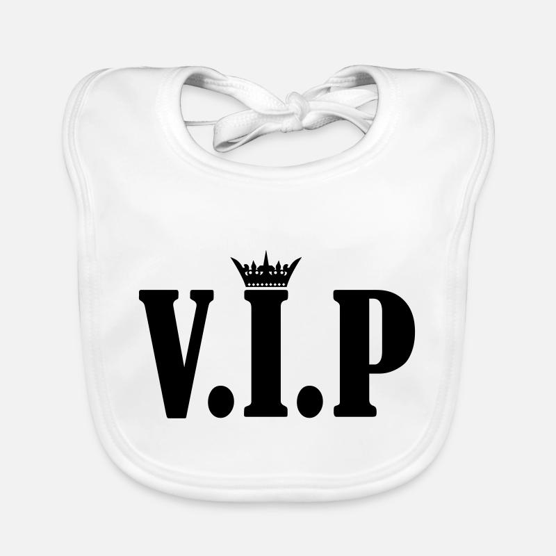 vip crown - Baby Bio-Lätzchen - Weiß
