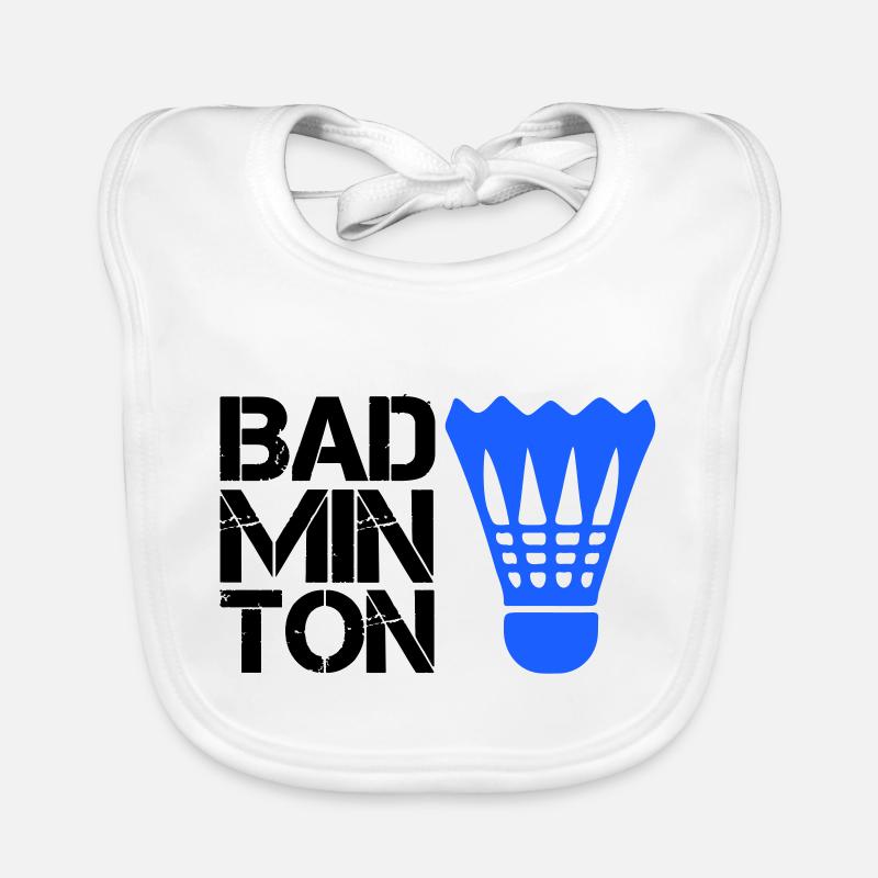Badminton badminton - Bavoir bio Bébé - blanc