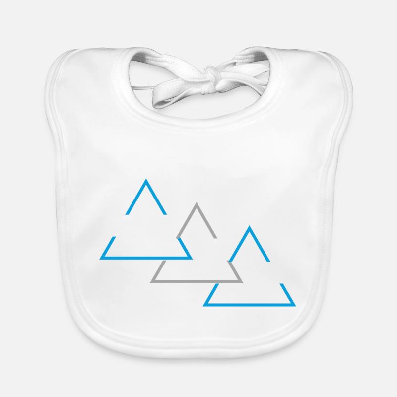 « Imprimé géométrique triangle » Bavoir bio Bébé