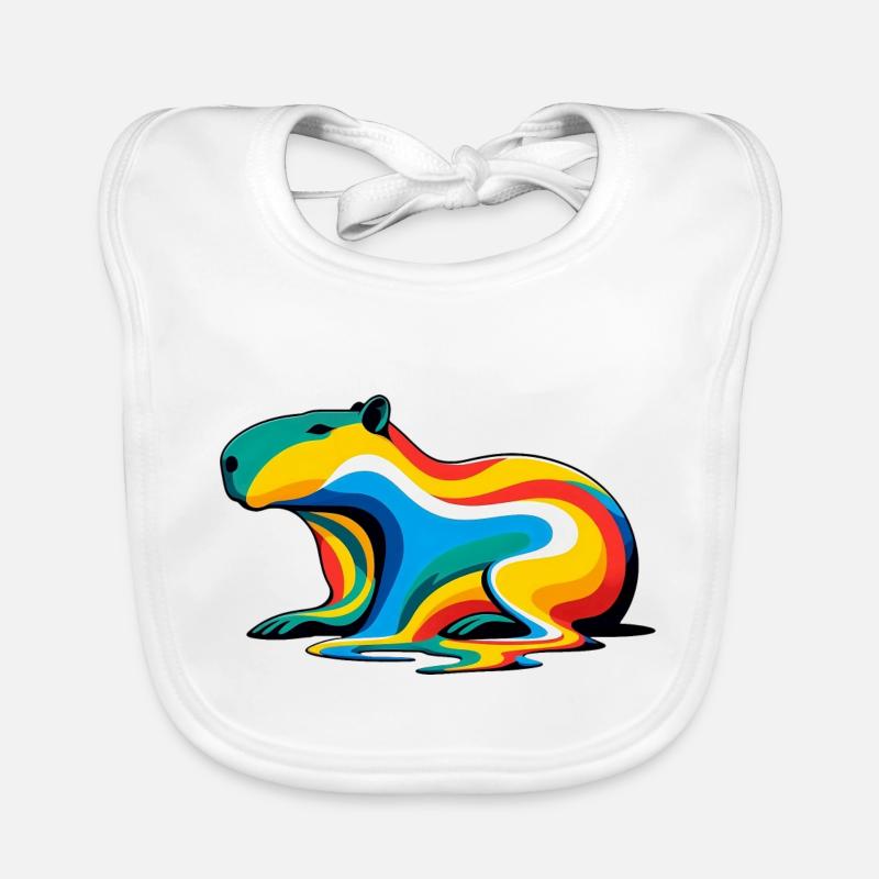 Capybara arc-en-ciel fondant Bavoir bio Bébé