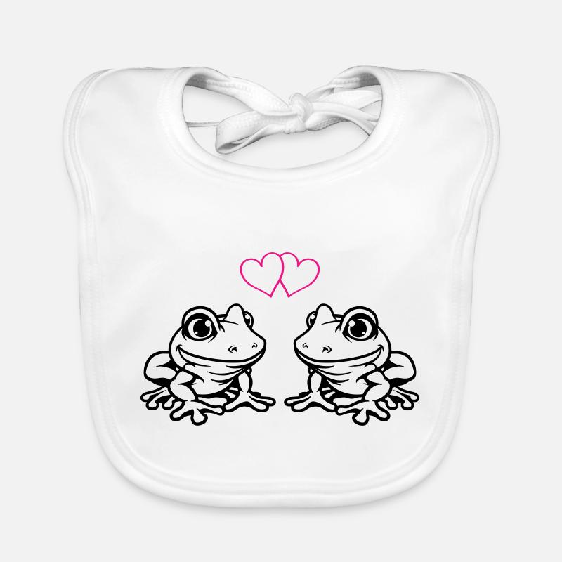 grenouille bande dessinée amour Bavoir bio Bébé