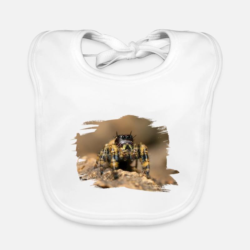 phidippus otiosus jumping spider, spring spinne Baby Bio-Lätzchen