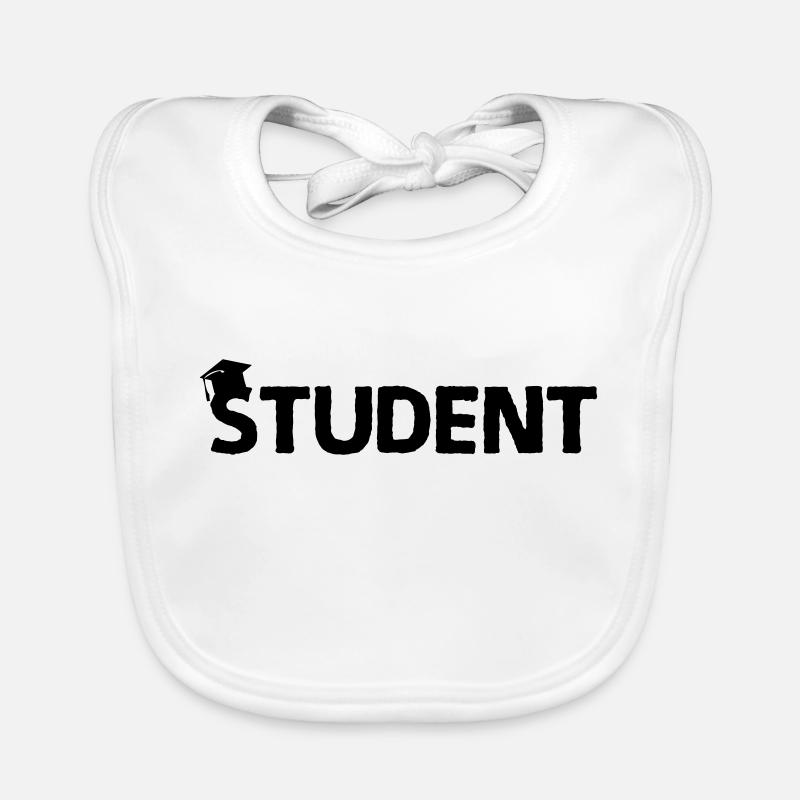 doktorhut student - Baby Bio-Lätzchen - Weiß