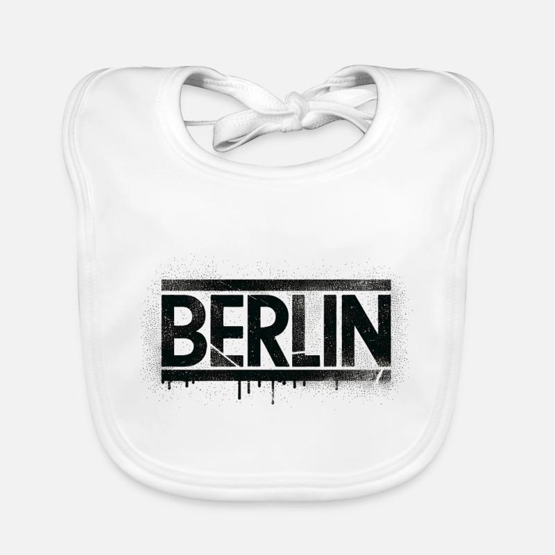 Berlin Grunge Design Alexanderplatz Berliner Bär Baby Bio-Lätzchen
