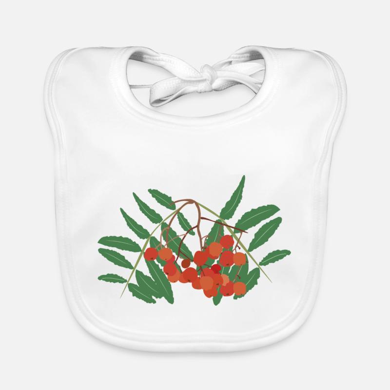 Rowan berries Organic Baby Bibs