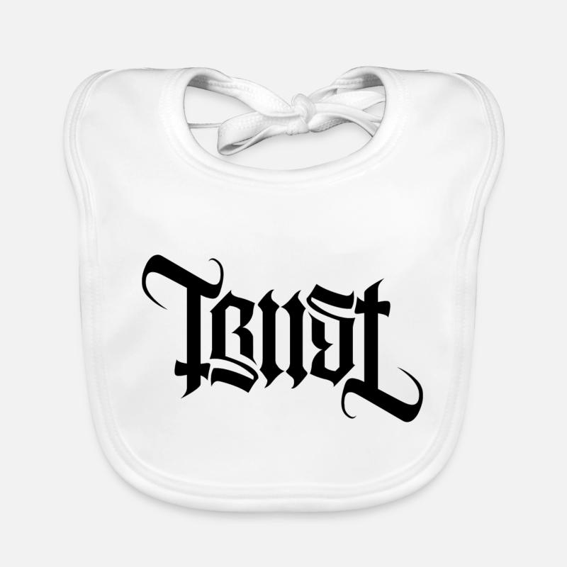 TRUST AMBIGRAM gothique Bavoir bio Bébé