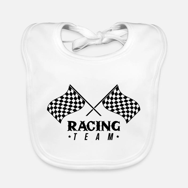 Racing Flag Team Organic Baby Bibs
