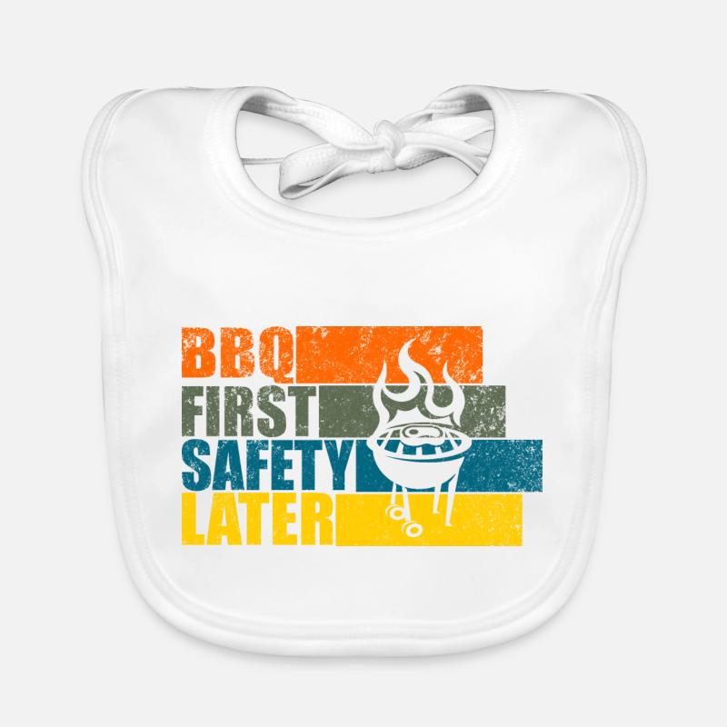 BBQ D’ABORD SÉCURITÉ PLUS TARD Bavoir bio Bébé