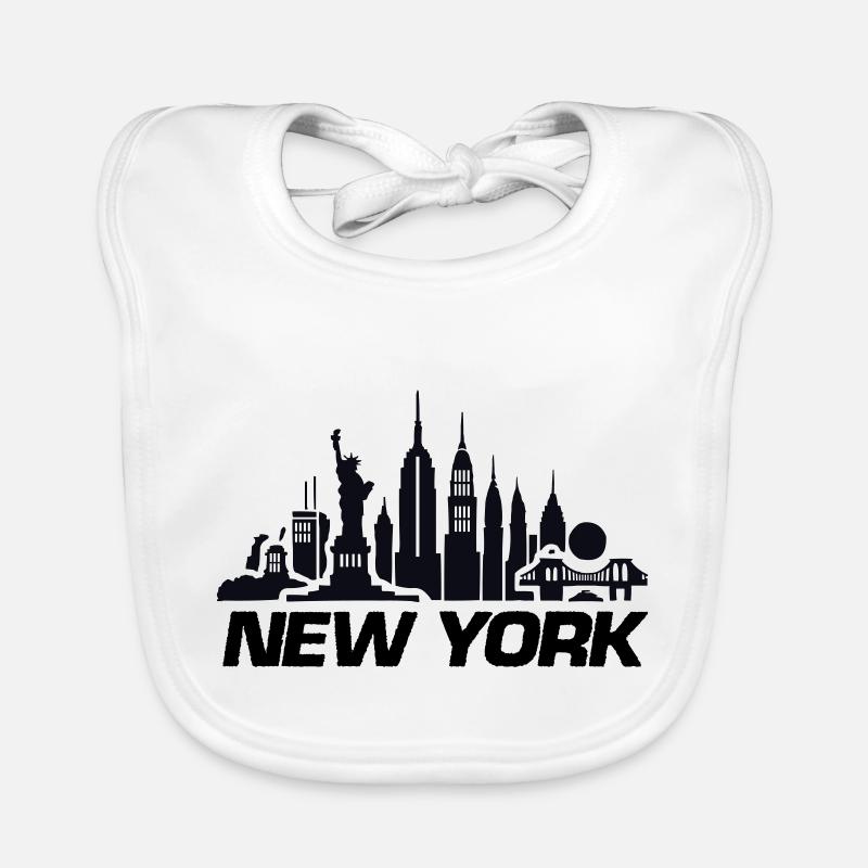 horizon de new york Bavoir bio Bébé