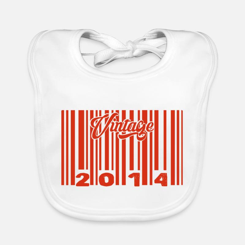 vintage 2014 né en 2014 11 ans bar code anniversai Bavoir bio Bébé
