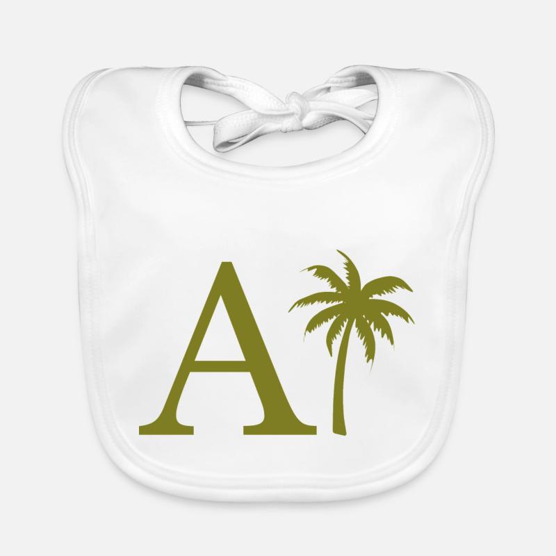 Lettre a vert Palm Bavoir bio Bébé
